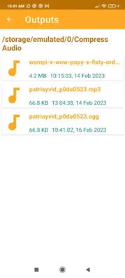 Compress Audios android App screenshot 1