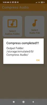 Compress Audios android App screenshot 2