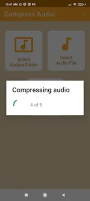 Compress Audios android App screenshot 3